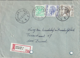 1974, Registered Letter From Ixelles-Elsene To Brussel - Briefe U. Dokumente