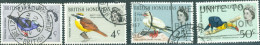 HONDURAS BRITANNICO, BRITISH HONDURAS, FAUNA, UCCELLI, BIRDS, 1962, FRANCOBOLLI USATI Scott:GB-BZ 168,170,174,175 - Brits-Honduras (...-1970)