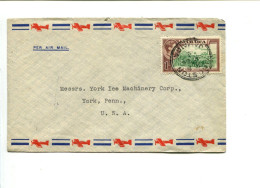 JAMAIQUE George VI - Affranchissement Seul Sur Lettre Par Avion Pour Les USA - Jamaïque (...-1961)