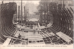 Paris , Place Saint-Michel, Travaux Du Chemin De Fer METROPOLITAIN (Unused) - Pariser Métro, Bahnhöfe