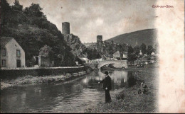 ! Alte Ansichtskarte Esch-Sauer, Französisch Esch-sur-Sûre, Luxembourg, Luxemburg - Esch-Sauer