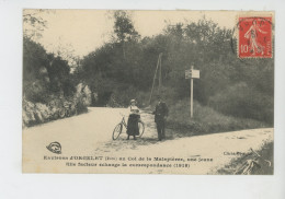 ORGELET (environs) - Au Col De La Malapierre , Une Jeune Fille Facteur échange La Correspondance (1916) - Orgelet