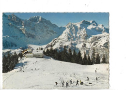 Engelberg (Suisse, Obwald) : Sonnenterrasse Bersrestaurant Ristis-Brunni Im 1965 (lebendig) GF. - Engelberg