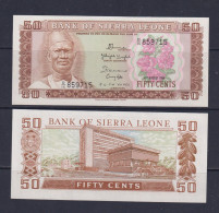 SIERRA LEONE -  1984 50 Cents UNC  Banknote - Sierra Leone