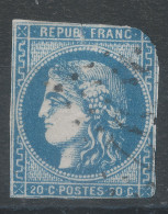 Lot N°81611   N°44-45 Ou 46, Oblitéré GC, Coupure Filet NORD, Clair - 1870 Emission De Bordeaux