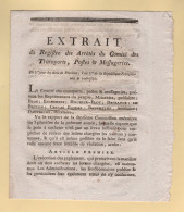 Extrait Registre Comite Des Transports - Postes Et Messageries - An 3 - Lettres Chargees Cachet Cire - Colmar - Bilingue - 1701-1800: Precursori XVIII