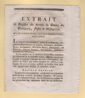 Extrait Registre Comite Des Transports - Postes Et Messageries - An 3 - Lettres Chargees Cachet Cire - Colmar - Bilingue - 1701-1800: Voorlopers XVIII