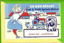 BUVARD & Blotting Paper :Un Bon Depart  Avec Le Credit Agricole Mutuel Tracteur - Banca & Assicurazione