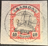 SAMOA.1900.COLONIE ALLEMANDE.MICHEL N°13. OBLITÉRÉ SUR FRAGMENT. 24B18 - Samoa