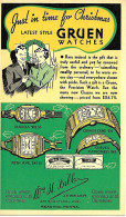 Montres Gruen 1937 Etats-Unis Entier Postal Illustre Voyagé Voir 2 Scan - Clocks