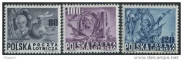 Poland 1948 Mi 515 - 517 Roosevelt Pulaski Kosciuszko Airmail Full Of Set MNH** - Ungebraucht