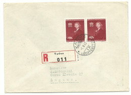 Liechtenstein Mi-Nr. 213 Paar Hochzeit 1943 R-Brief VADUZ Nach Lugano - Storia Postale