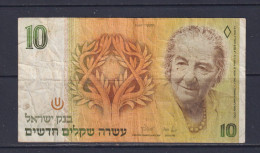 ISRAEL  - 1987 10 New Sheqalim Circulated Banknote As Scans - Israele