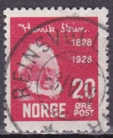 NO015C – NORVEGE - NORWAY – 1928 – HENRIK IBSEN – SG # 202 USED - Oblitérés