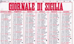 Calendarietto - Giornale Di Sicilia - Anno 1968 - Petit Format : 1961-70