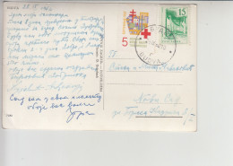 Yugoslavia Tuberculosis Solidarity Week On Postcard Budva (me012) TBC Tuberkulose Tuberculose Red Cross - Bienfaisance