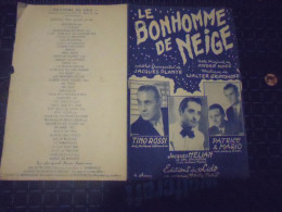 Partissions " Le Bonhomme De Neige  "  Paroles Et Musique - Otros & Sin Clasificación