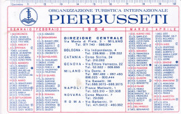 Calendarietto - Organizzazione Turistica Internazionale - Pierbusseti - Anno 1964 - Kleinformat : 1961-70