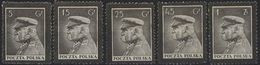 Poland 1935, Mi 294 - 298, Death Of Marshal J. Piłsudski. Death Stamps. Politician. MNH** - Unused Stamps