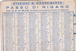 Calendarietto - Stazione Di Rifornimento - Passo Di Rigano - Anno 1963 - Petit Format : 1961-70