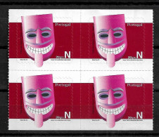 PORTUGAL 2006 Portuguese Masks - Self-Adhesive BLOCK OF 4 MNH (NP#67-P28-L4) - Neufs