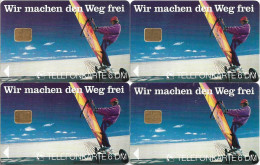 Germany - Volks Und Raiffeisenbanken (Surfer) - Complete Set Of 4 Cards - O 0408A-D - 03.1994, 6DM, All Used - O-Series: Kundenserie Vom Sammlerservice Ausgeschlossen