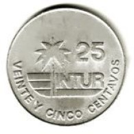 CUBA / 25 CENTIMES / 1981 / INSTITUTO NACIONAL DE TURISMO / 6.42 G / 24 Mm / EMISSION POUR LE TOURISME - Cuba