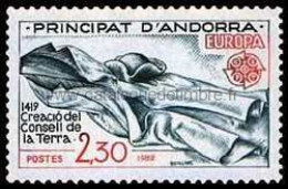 Europa CEPT Andorre Français YV 301 1982 MNH Cote 3 Euros - 1982