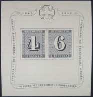 Svizzera - 1943 - Centenario Del Primo Francobollo Svizzero - UNI BF9 - SW 411/12 - Unused Stamps