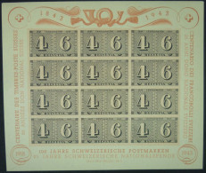 Svizzera - 1943 - Centenario Del Primo Francobollo Svizzero - UNI BF8 - SW 413 - Unused Stamps