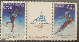 Andorra (French Post) 2006, Winter Olympic Games In Turin, MNH Stamps Strip - Ungebraucht