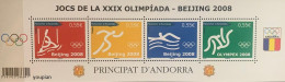 Andorra (French Post) 2008, Summer Olympic Games In Beijing, MNH S/S - Ongebruikt