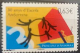 Andorra (French Post) 2013, 10 Years Of Andorranian School, MNH Single Stamp - Ongebruikt