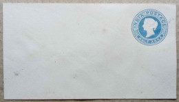 BRITISH INDIA  QUEEN VICTORIA HALF ANNA BLUE ENVELOPE, MINT UNUSED - 1882-1901 Imperio