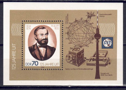 DDR 1990 - 125 Jahre ITU, Block 101, Postfrisch ** / MNH - 1981-1990