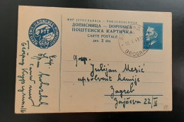 YUGOSLAVIA Tito 2 Din Overprint II. PTT Kongres  Stationery Card Beograd 18.10.1949 - Interi Postali