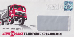 Motiv Brief  "Zobrist, Transporte, Kranarbeiten, Brienz BE"      1993 - Storia Postale