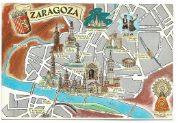 MAPA.-  ZARAGOZA.- ( ESPAÑA). - Zaragoza