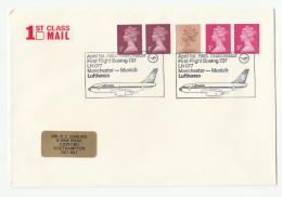 FLIGHT  Cover MANCHESTER GB To Munich Germany Aviation Stamps - Brieven En Documenten