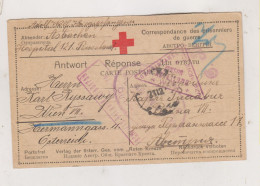 RUSSIA, 1916  POW Postal Stationery To  AUSTRIA - Lettres & Documents