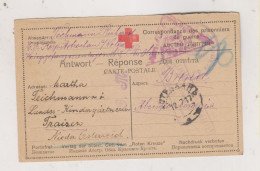 RUSSIA, 1917  POW Postal Stationery To  AUSTRIA - Cartas & Documentos