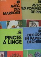 Lot De 4 Volumes : Avec Des Pommes De Pin N°5 + Pinces A Linge N°17 + Decors En Papier Dechire N°9 + Avec Des Marrons N° - Decorazione Di Interni