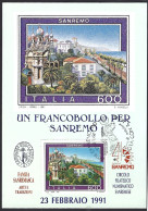 Maxi Card 1991 Un Francobollo Per San Remo Fdc - Cartoline Maximum