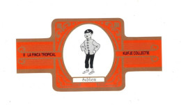 8) Bague De Cigare Série Tintin Orange Dorée La Finca Tropical Kuifje Collectie Tchang Tchong-Jen En Superbe.Etat - Objets Publicitaires