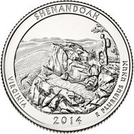 USA EEUU 25 CENTS. QUARTER DOLLAR SHENANDOAH 2014 D O P A ELEGIR UNC NEW - 2010-...: National Parks