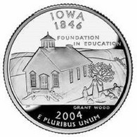 USA EEUU 25 CENTS. QUARTER DOLLAR IOWA 2004 D  UNC NEW - 1999-2009: State Quarters