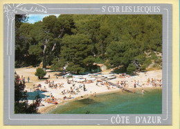 83. SAINT-CYR LES LECQUES – La Plage Du Port D'Alon (carte Toilée) (animée) (voir Scan Recto/verso) - Les Lecques