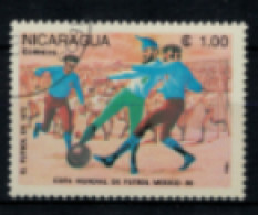 Nicaragua - "Mexico 86" - Le Foot à Travers Les âges" - Oblitéré N° 1359 De 1985 - Nicaragua