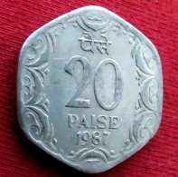 India 20 Paise 1987 H KM# 44 Lt 641 *VT Hyderabad Mint Inde Indien Indies Indie - Inde