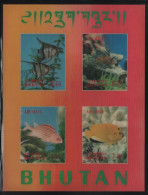 Bhutan 1969 MNH Sc 100f 30ch, 5nu, 6nu, 7nu Fish Sheet Of 4 - Bhoutan